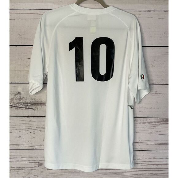 Diadora 10‎ Jersey Medium M Mens Sting Italy T-Shirt White Soccer Club Menscore - Picture 10 of 15